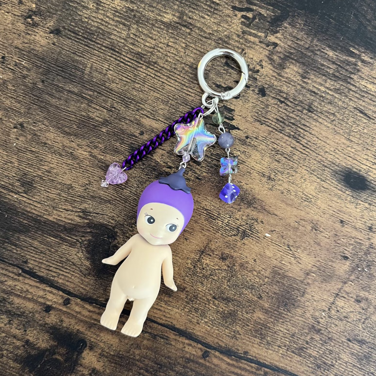 Sonny Angel Keychain | Vegetable Series | Bok Choy, Onion, Eggplant, Corn, Carrot | Bag Charm | Beaded Keychain