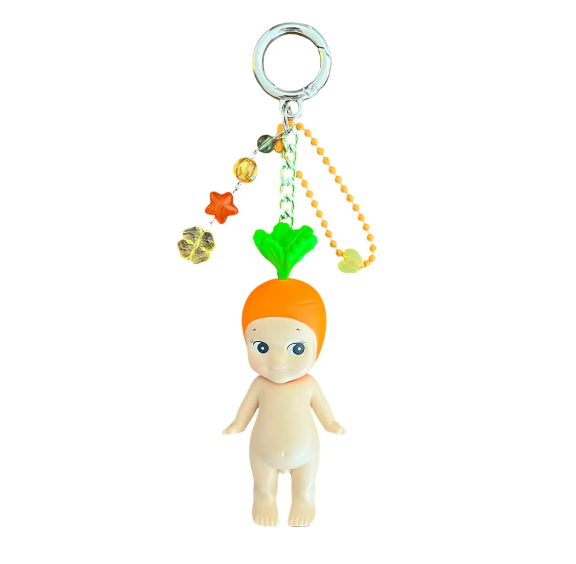 Sonny Angel Keychain | Vegetable Series | Bok Choy, Onion, Eggplant, Corn, Carrot | Bag Charm | Beaded Keychain