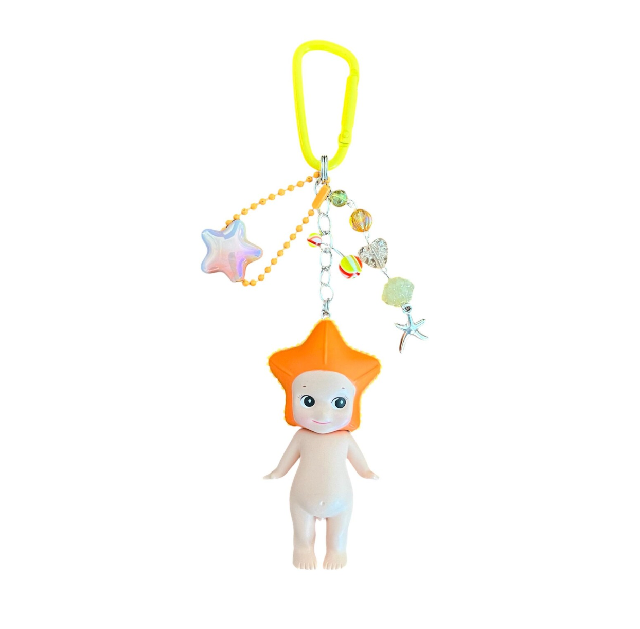 Sonny Angel Keychain | Marine Series (Unrefined) | Dolphin, Starfish | Bag Charm | Beaded Keychain