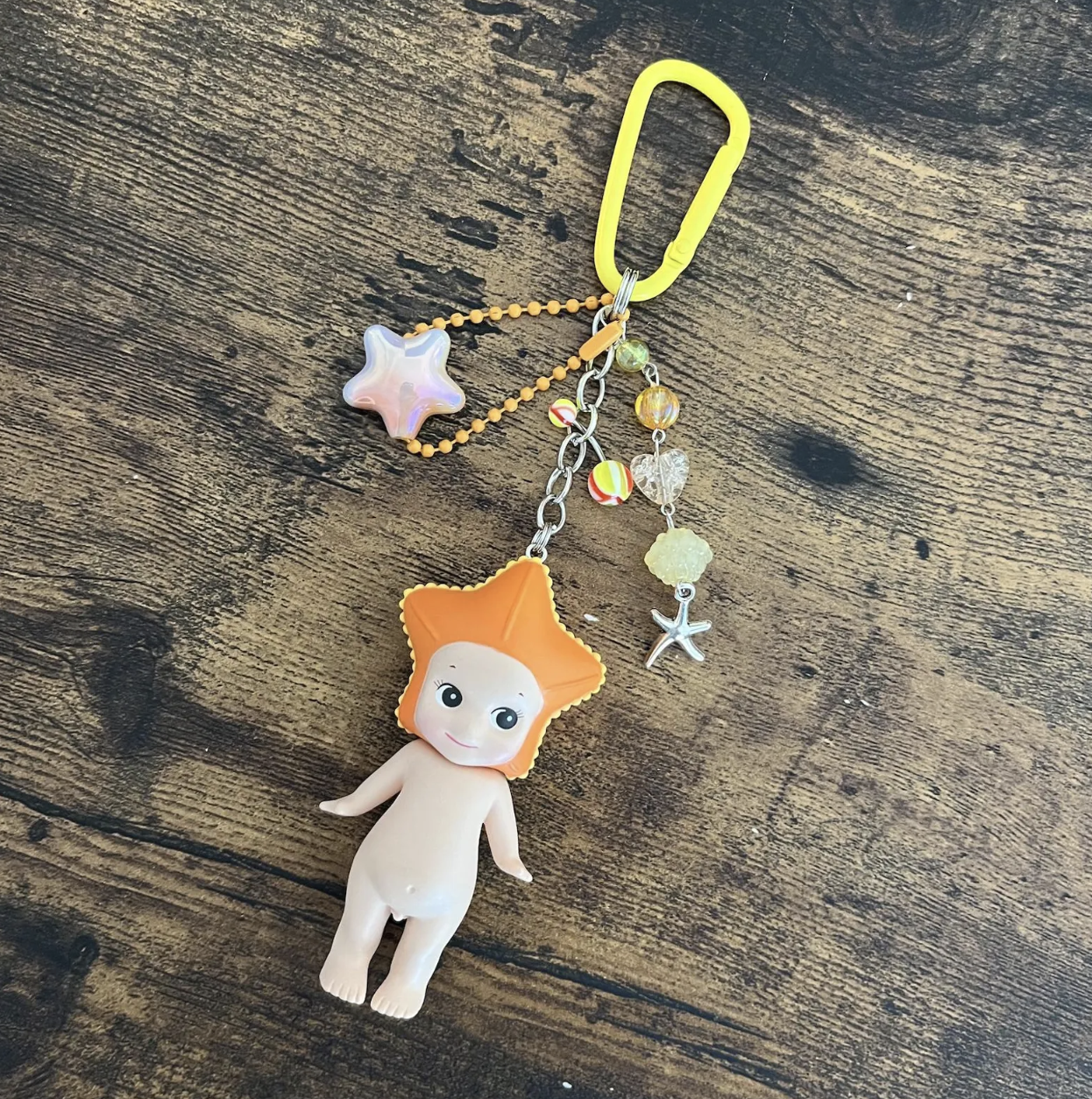 Sonny Angel Keychain | Marine Series (Unrefined) | Dolphin, Starfish | Bag Charm | Beaded Keychain
