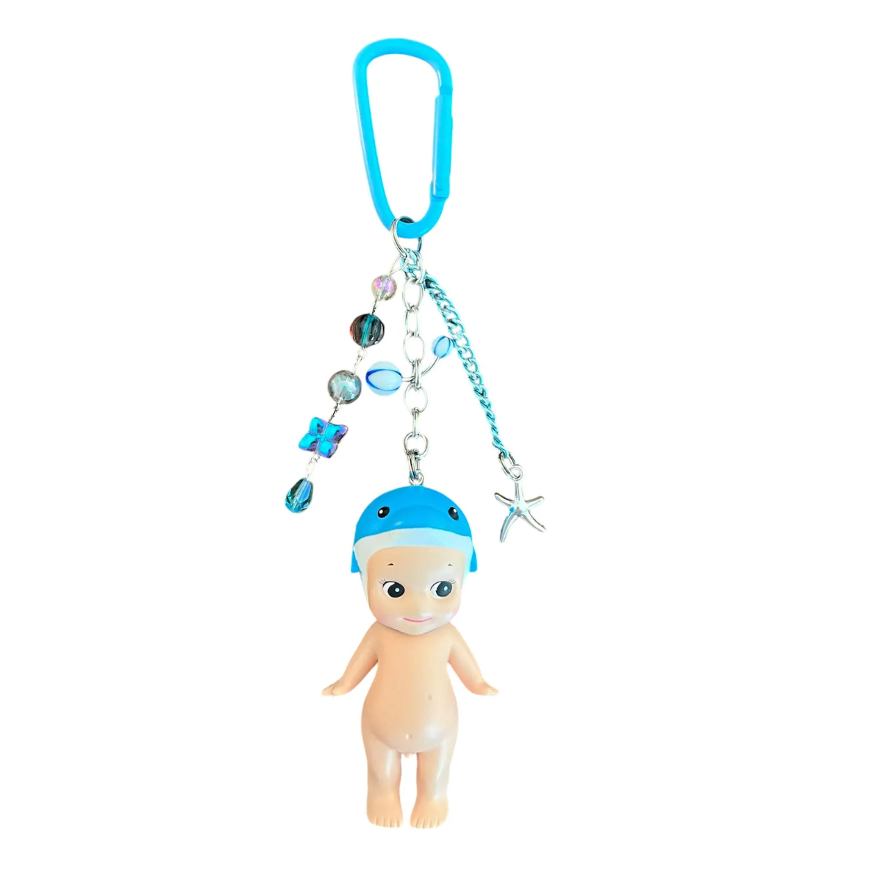 Sonny Angel Keychain | Marine Series (Unrefined) | Dolphin, Starfish | Bag Charm | Beaded Keychain