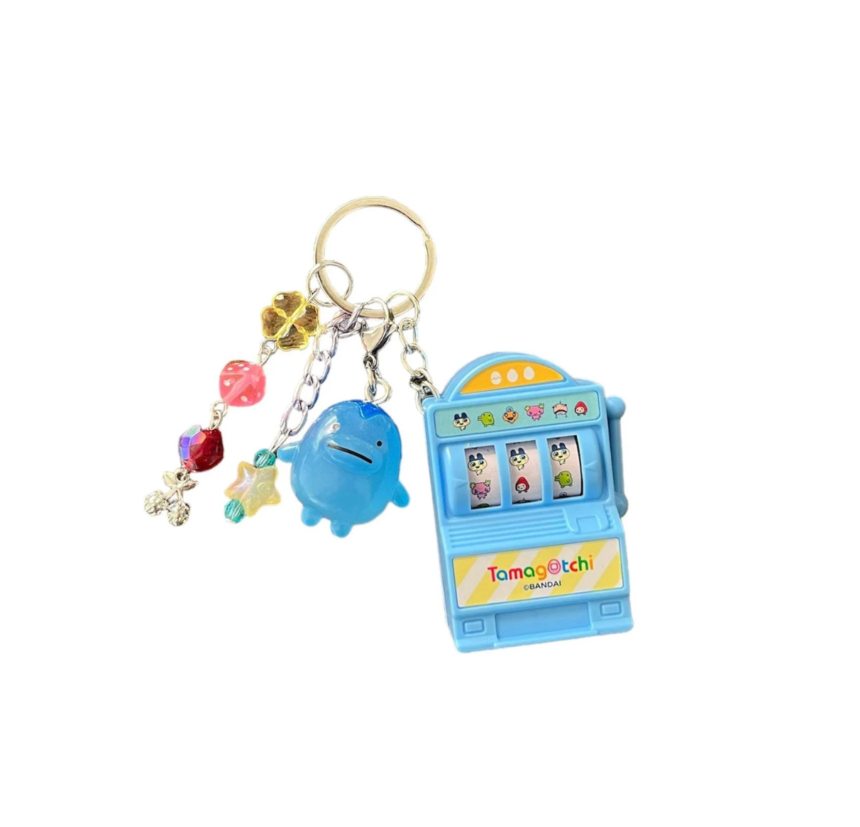 Tamagotchi Ginjirotchi Slot Machine Keychain | Bandai Namco Japan | Kawaii Bag Charm