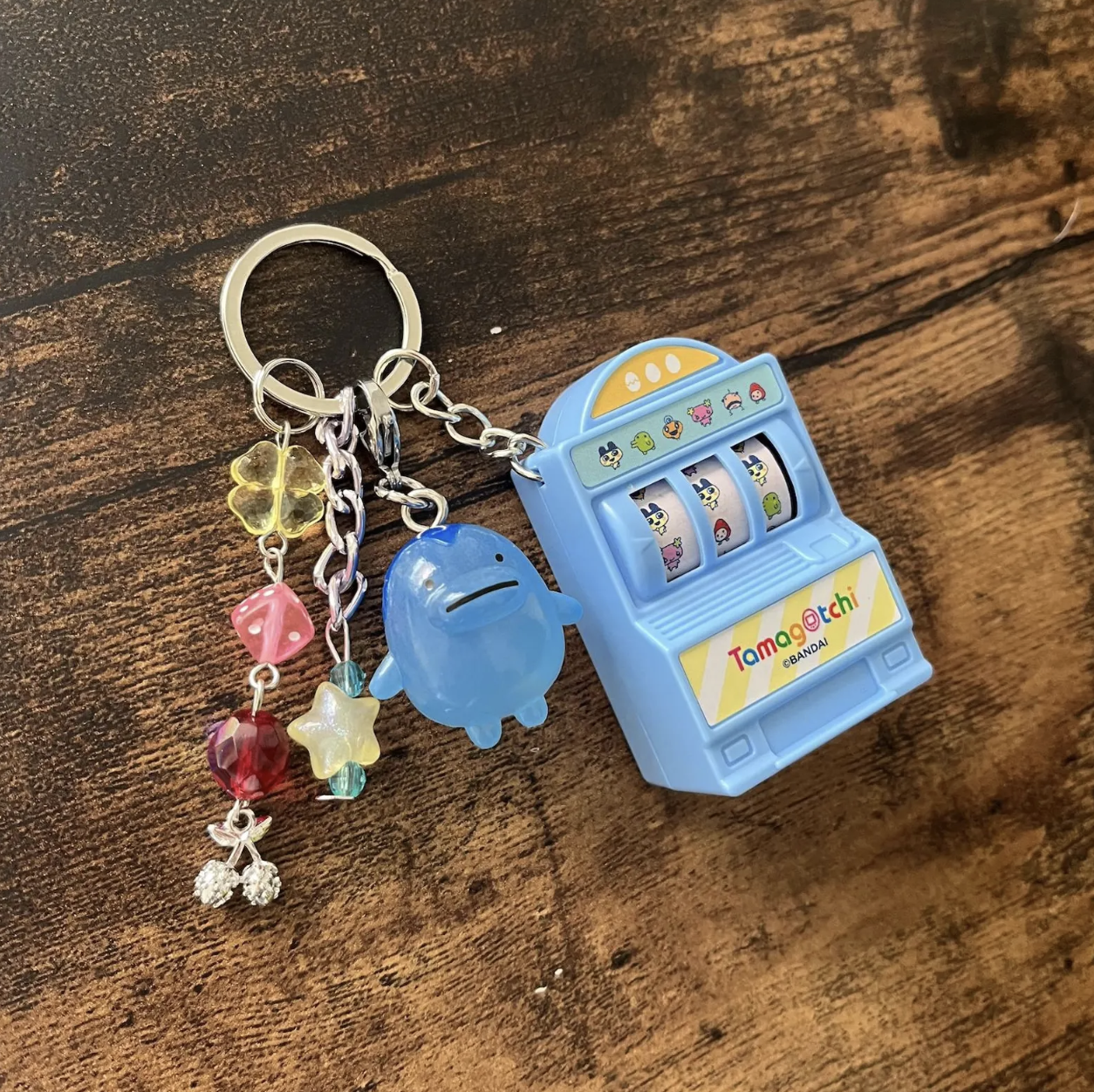 Tamagotchi Ginjirotchi Slot Machine Keychain | Bandai Namco Japan | Kawaii Bag Charm
