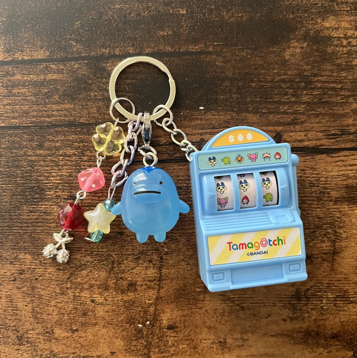 Tamagotchi Ginjirotchi Slot Machine Keychain | Bandai Namco Japan | Kawaii Bag Charm