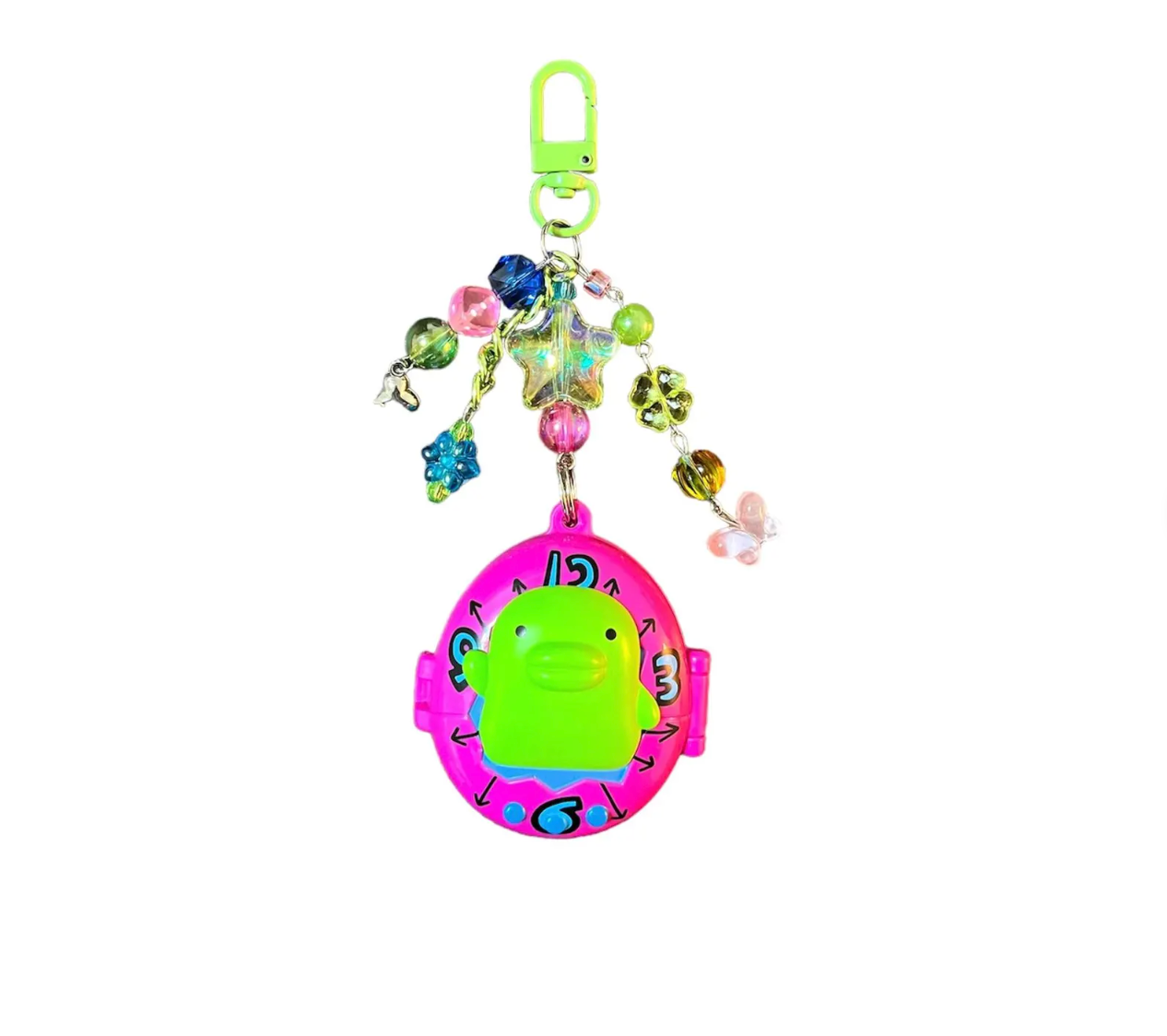 Tamagotchi Kuchipatchi, Mimitchi Beaded Keychain | Gashapon Swing Case | Bag Charm | Bandai Namco Japan