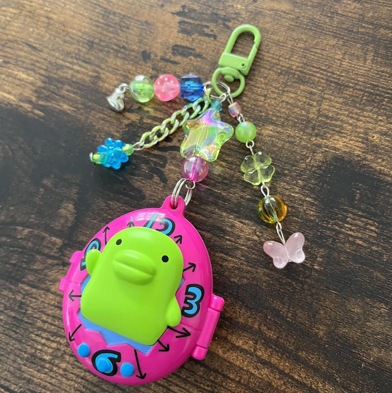 Tamagotchi Kuchipatchi, Mimitchi Beaded Keychain | Gashapon Swing Case | Bag Charm | Bandai Namco Japan