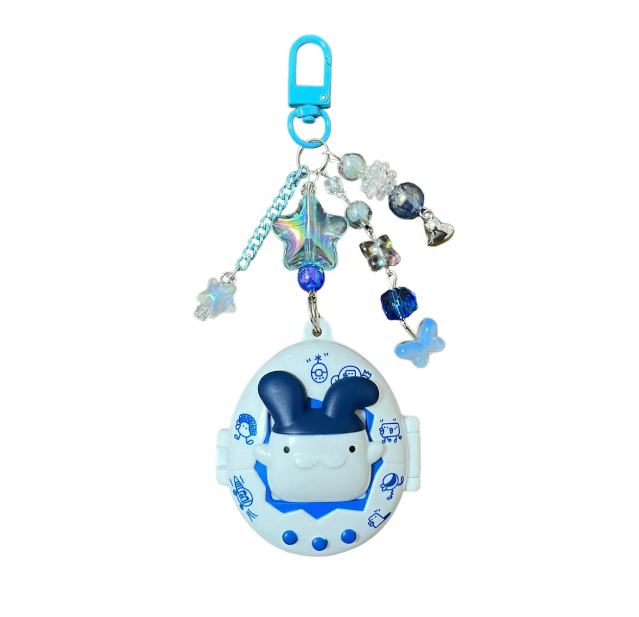 Tamagotchi Kuchipatchi, Mimitchi Beaded Keychain | Gashapon Swing Case | Bag Charm | Bandai Namco Japan