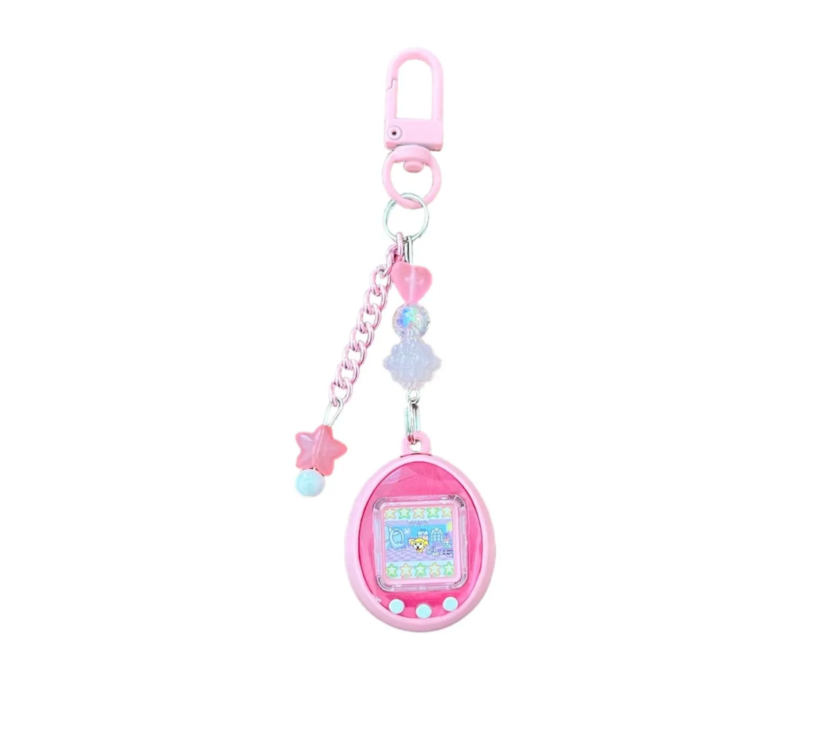 Tamagotchi Beaded Keychain | Bag Charm | Bandai Gashapon Tamagotchi Miniature Charm Collection 4 | Japan