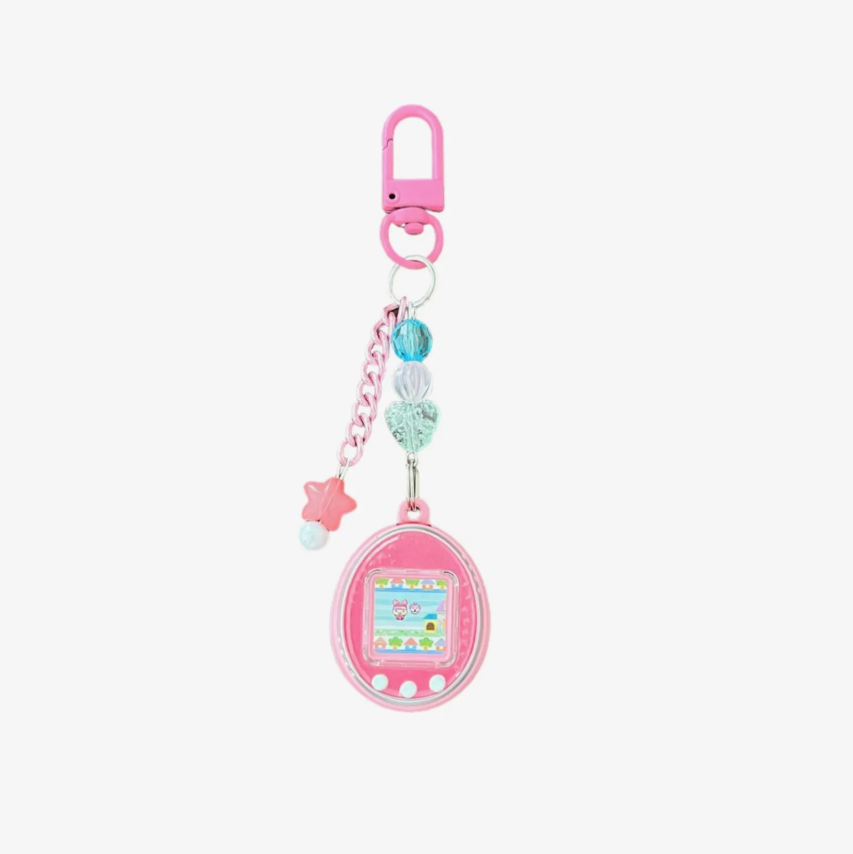 Tamagotchi Beaded Keychain | Bag Charm | Bandai Gashapon Tamagotchi Miniature Charm Collection 4 | Japan