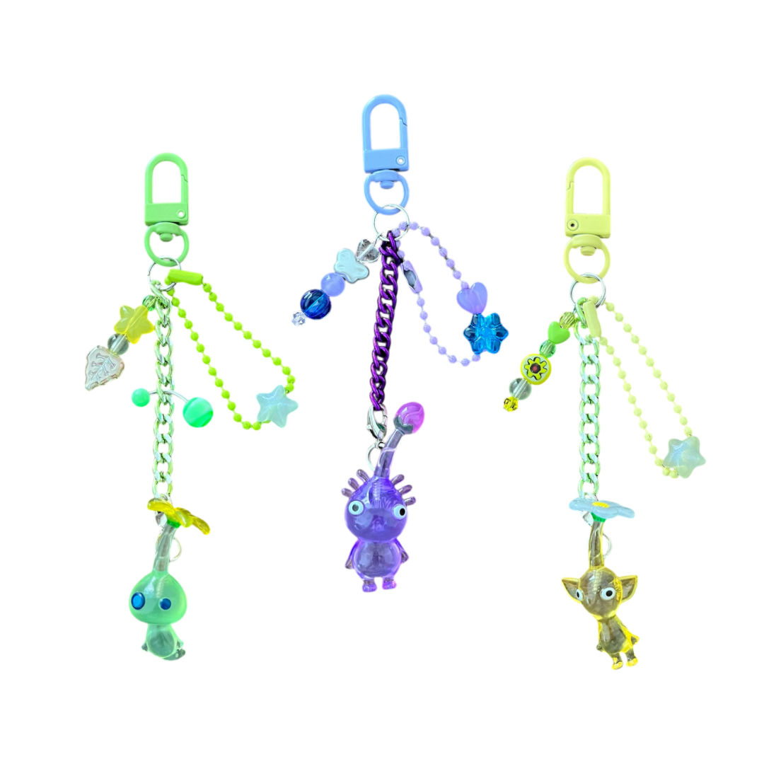 Pikmin Beaded Keychain